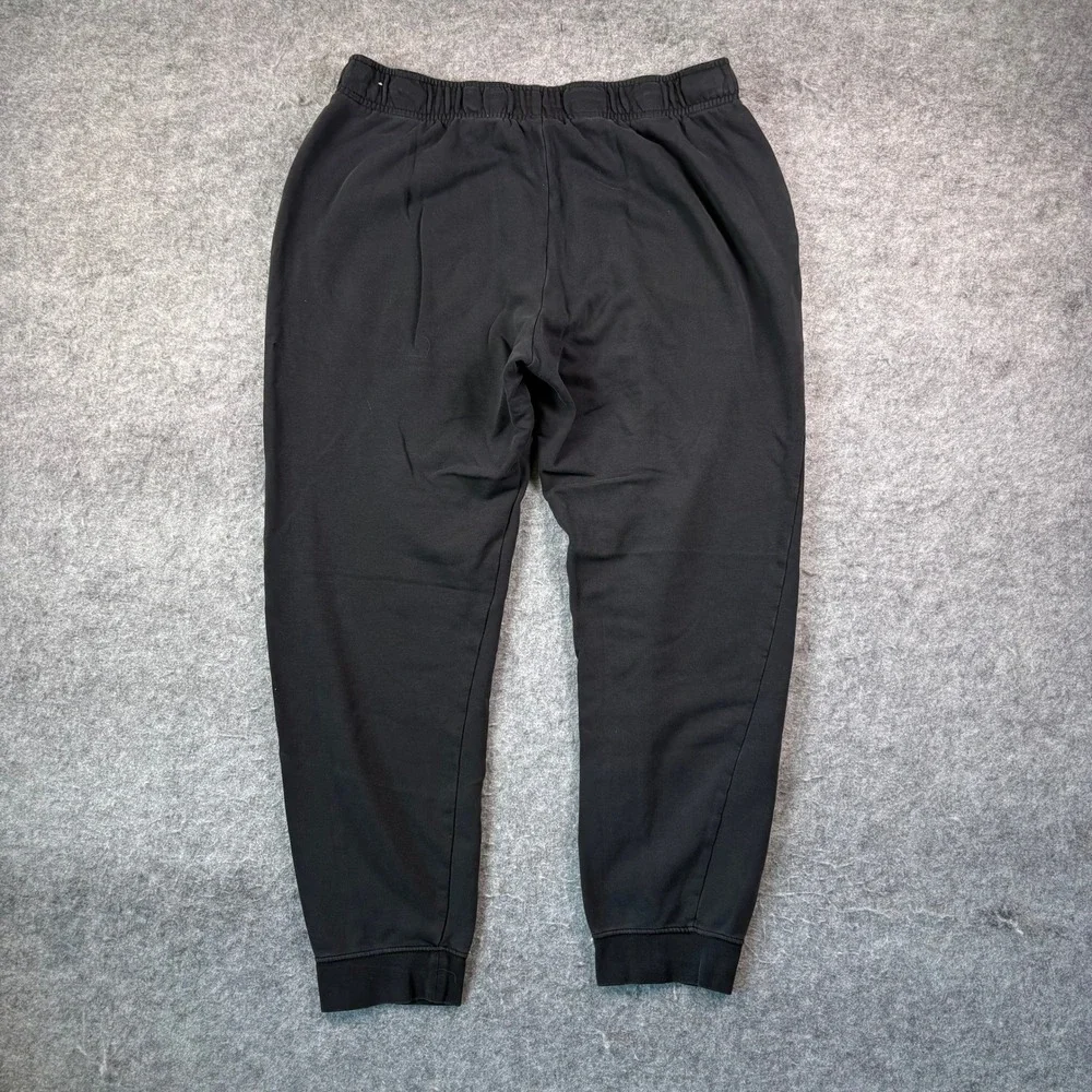 Nike Mens Fleece Joggers Black Embroidered Logo Sweatpants Tapered Fit Size L
